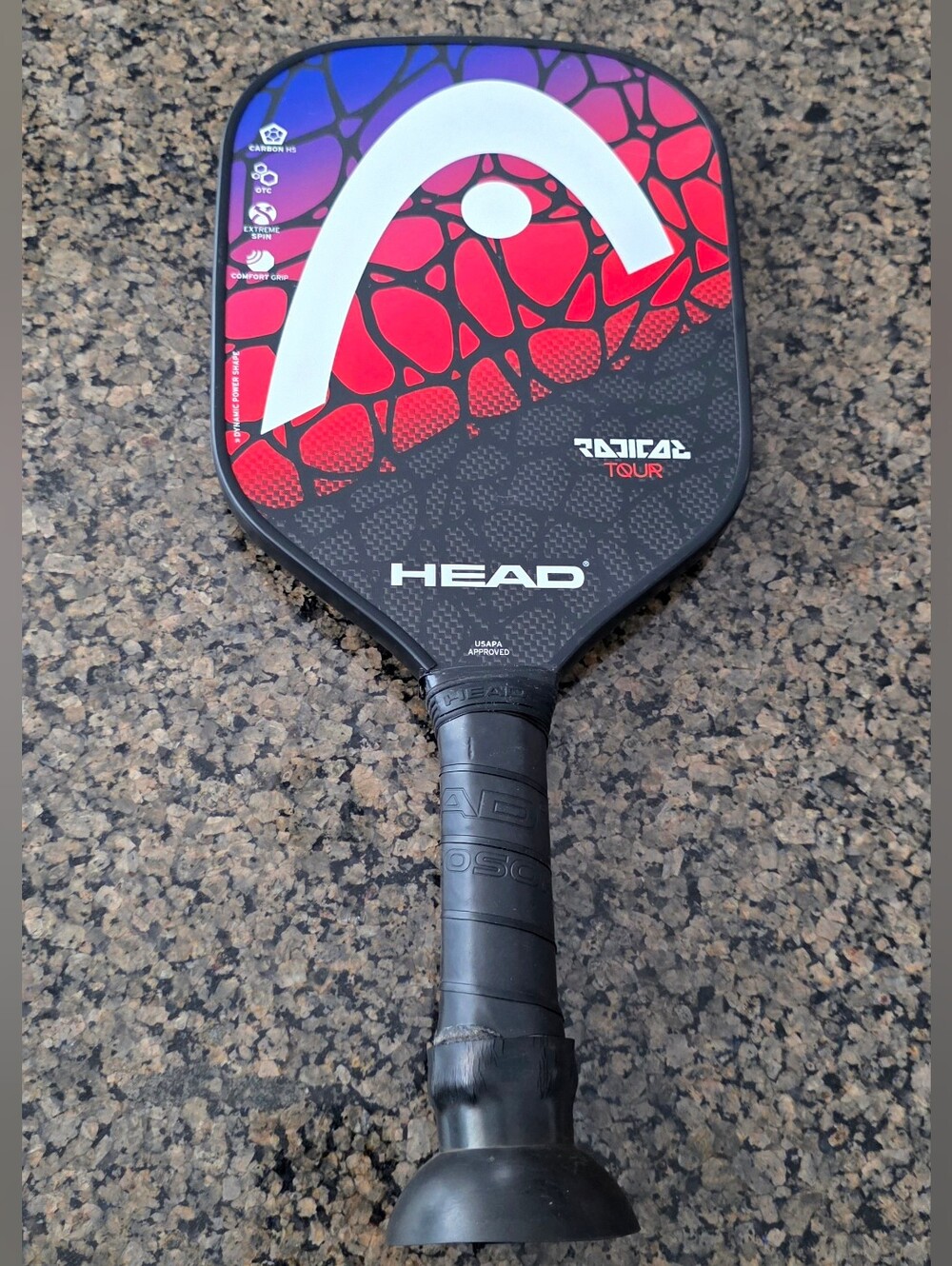 HEAD Radical Tour Pickleball Paddle Graphite Carbon USAPA 4 1/8 - 1 With grip